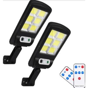 Solar-powered LED wall light