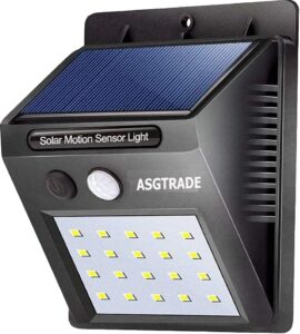 Solar-powered LED motion sensor wall light