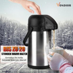 Stainless steel thermal airpot coffee dispenser