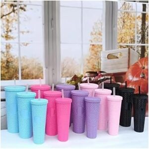 Sets of studded plastic tumblers