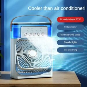 Portable air cooler and misting fan