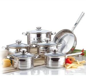 12-piece stainless steel cookware set